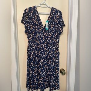 KAILEIGH - Kaela Faux Wrap Knit Dress